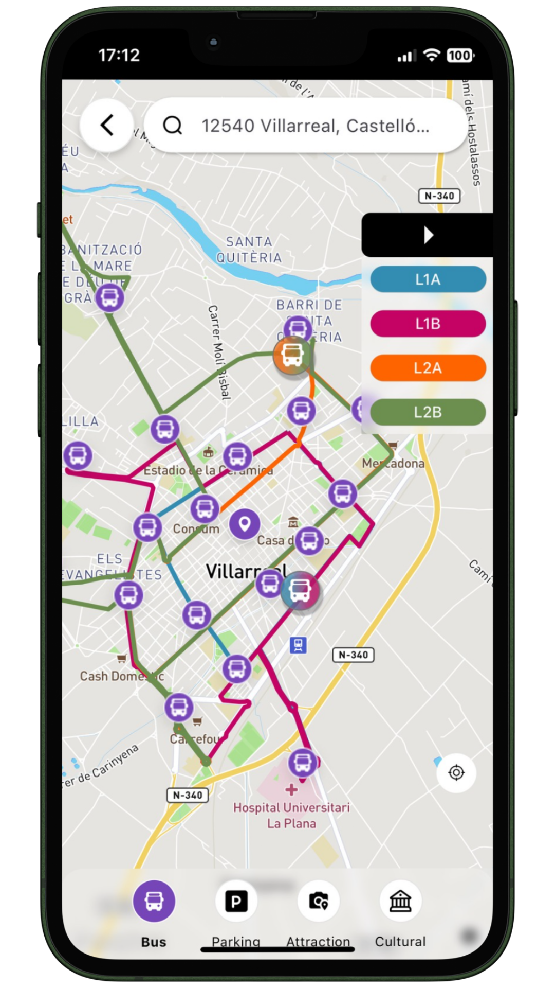 Vila-Real Spain - Real-time bus transportation- thinkz Iot